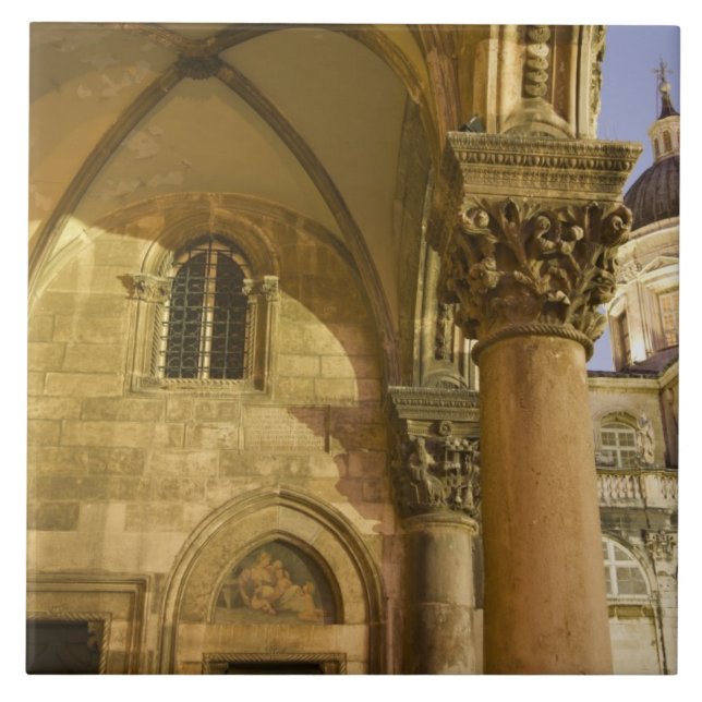 Rector's Palace Arches with Dubrovnik Cathedral Tile (Front)