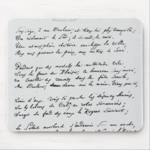 Recueillement', signed sonnet, 1861 mouse pad