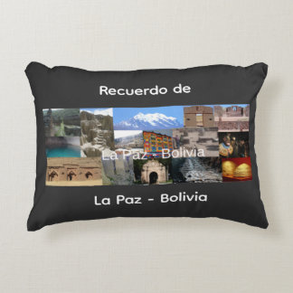 Recuerdo de La Paz Bolivia Decorative Cushion