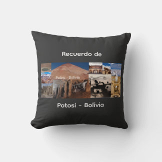 Recuerdo de Potosi Bolivia Cushion