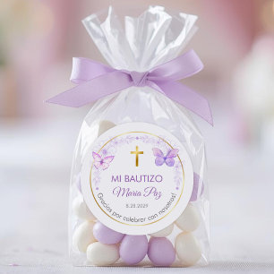Recuerdos de Bautizo Baptism Christening Favours Classic Round Sticker