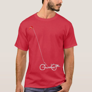 Recumbent Bicycle  with Safety Flag  T-Shirt