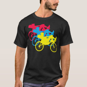 Recumbent Bike Vintage Retro Bicycle BMX Rider Rac T-Shirt