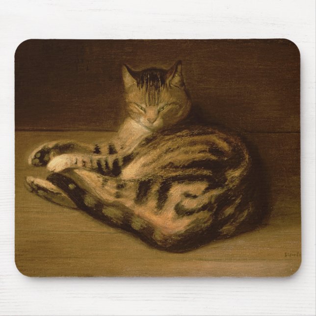 Recumbent Cat, 1898 Mouse Pad (Front)