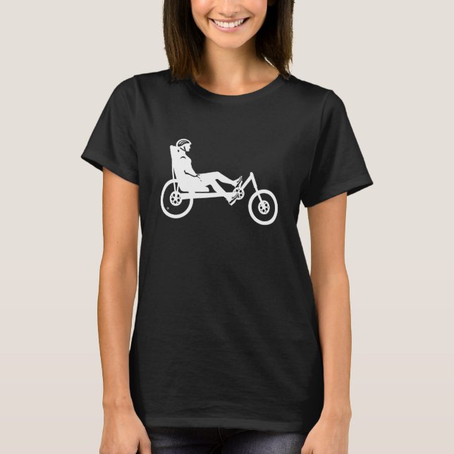 Recumbent Delta Gal on Trike - RecumbentLife T-Shirt (Front)
