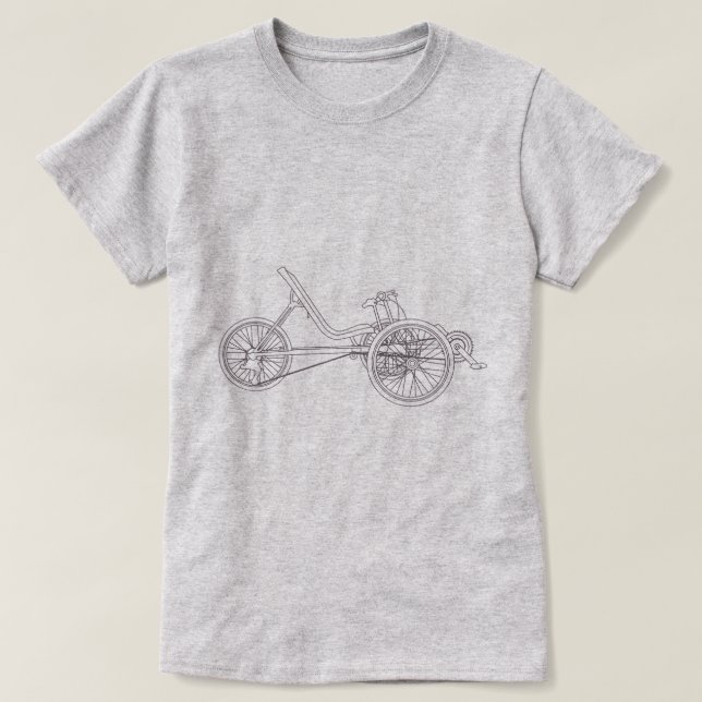 Recumbent Trike Light T-Shirt (Design Front)