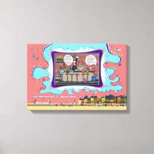 Recyclables in the Afterlife Bar Humor 18x12 Canvas Print