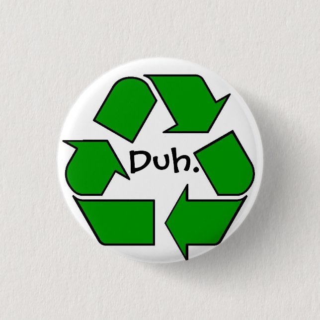 recycle 3 cm round badge (Front)