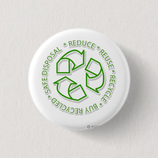 recycle 3 cm round badge