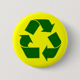 recycle 6 cm round badge