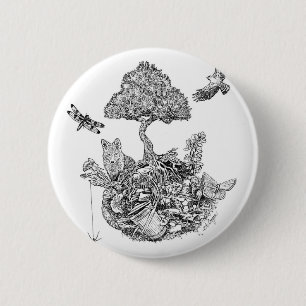 Recycle 6 Cm Round Badge