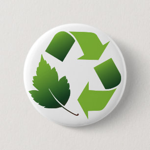 Recycle 6 Cm Round Badge