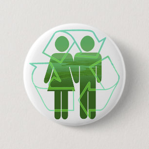 Recycle 6 Cm Round Badge