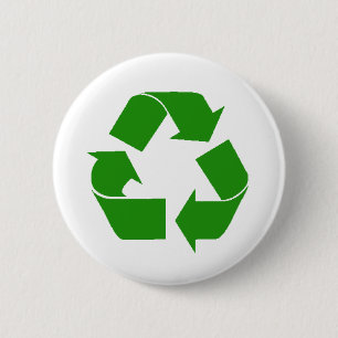 recycle 6 cm round badge