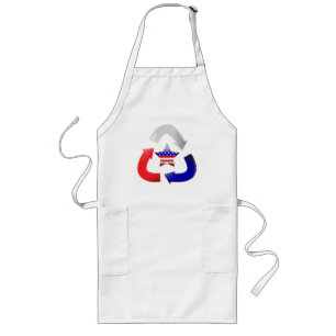 Recycle American Star Symbol Long Apron
