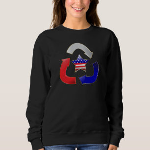 Recycle American Star Symbol Sweatshirt