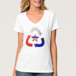 Recycle American Star Symbol T-Shirt