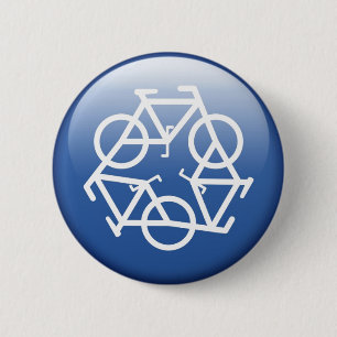 recycle blue button by Petr Kratochvil