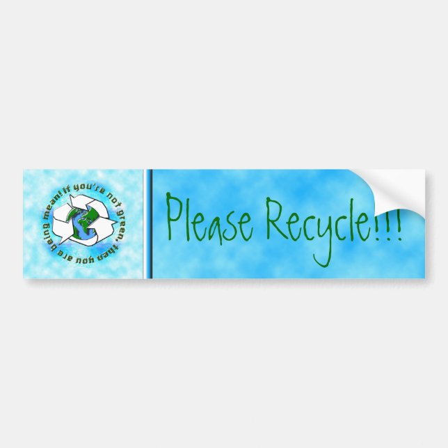 Recycle Bumper Sticker (Front)