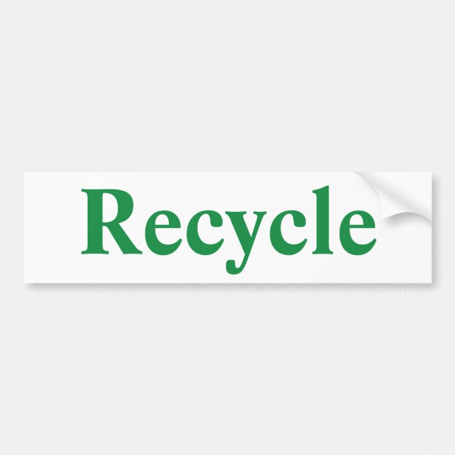 Recycle Bumper Sticker (Front)