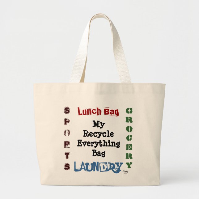 Recycle Canvas Tote Bag (Front)