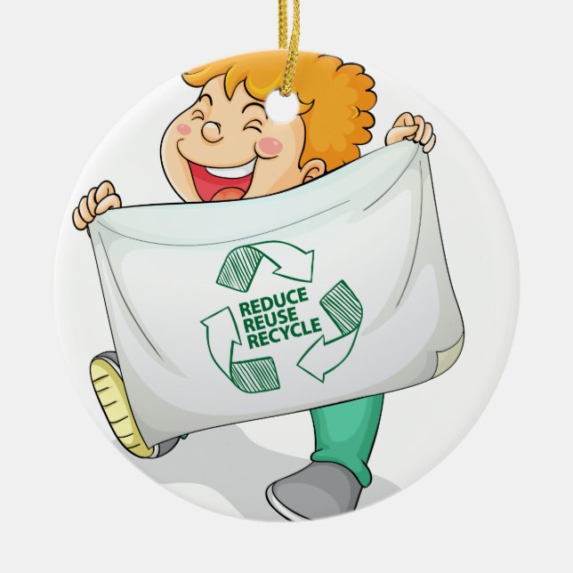 Recycle Ceramic Tree Decoration (Front)