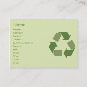 Recycle - Chubby Business Card