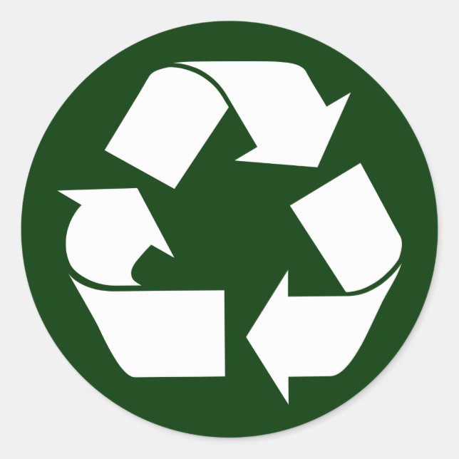 recycle classic round sticker (Front)