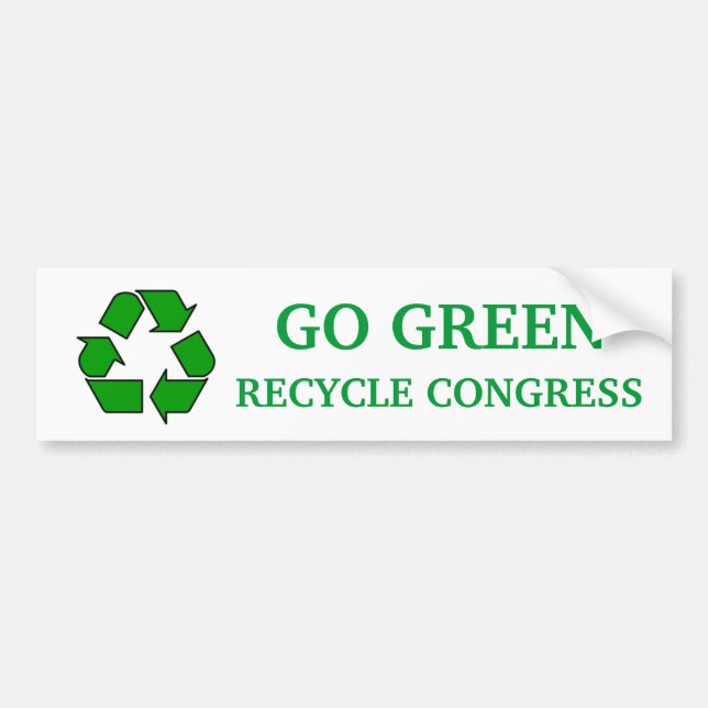 Recycle Congress Bumper Sticker (Front)