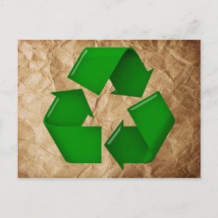 Recycle - Crumpled Paper Postcard