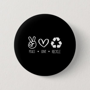 Recycle Earth Day Teacher Teens Recycling Peace Lo 6 Cm Round Badge