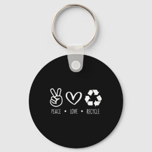 Recycle Earth Day Teacher Teens Recycling Peace Lo Key Ring