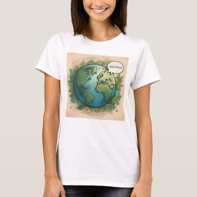 Recycle Earth Design T-Shirt (Front)