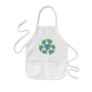 Recycle Earth Heart Apron