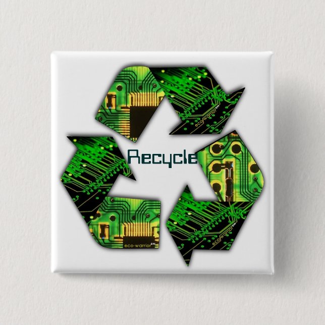 Recycle Electronics Button (Front)