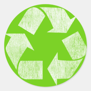 Recycle - Go Green Classic Round Sticker