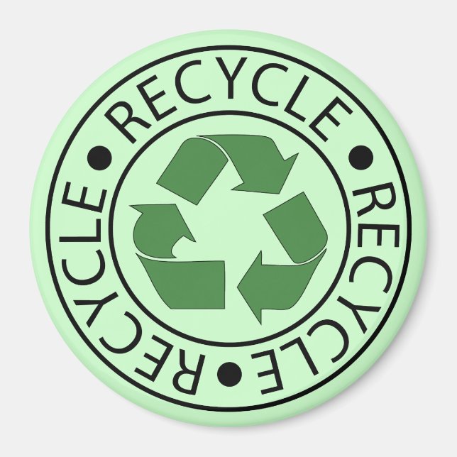 Recycle Green Ceter Logo Magnet (Front)