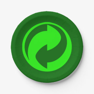 Recycle Green Paper Plate