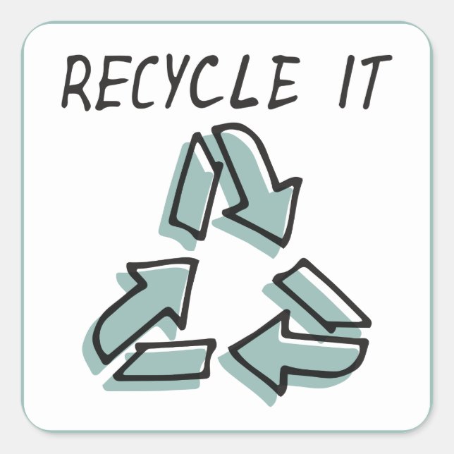 Recycle it for Environment awareness Sticker (Front)
