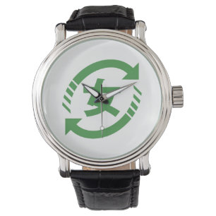 Recycle Japanese Girls Kanji Nihongo Sign Watch