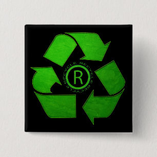 Recycle Logo by Shirley Taylor 15 Cm Square Badge
