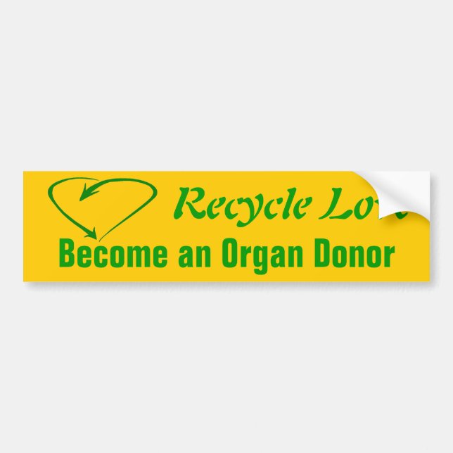 Recycle Love Bumper Sticker (Front)