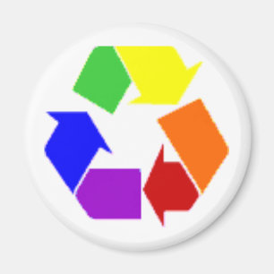 recycle rainbow symbol magnet