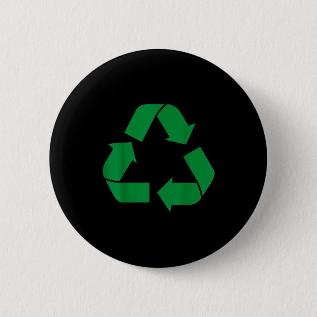 Recycle Recycling  6 Cm Round Badge (Front)