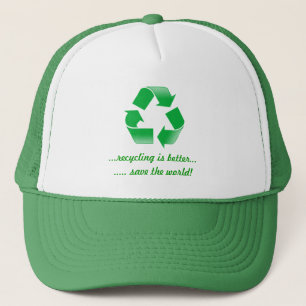 recycle recycling save the world green cap hat