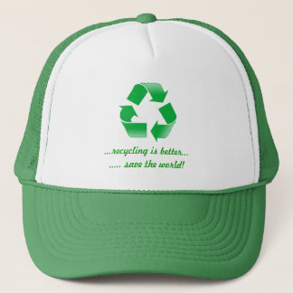 recycle recycling save the world green cap hat
