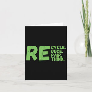 Recycle Reduce Repair Rethink Earth Day Activism Card