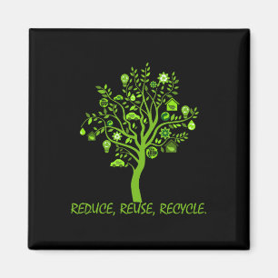 Recycle Reduce Reuse Earth Day Save Planet Magnet