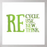 Recycle reduce reuse renew rethink