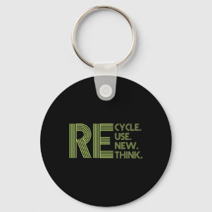 Recycle Reuse Renew Rethink Crisis Environmental A Key Ring